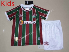2023-2024 Fluminense de Feira Home Red&Green Kids/Youth Soccer Uniform-507