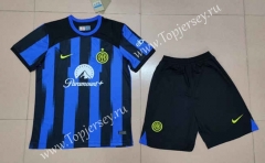 2023-2024 Inter Milan Home Blue&Black Soccer Uniform-718