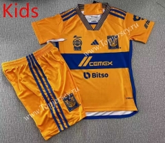 2023-2024 Tigres UANL Home Yellow Kids/Youth Soccer Uniform-912