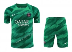 2023-2024 Paris Goalkeeper Green Thailand Soccer Uniform-418