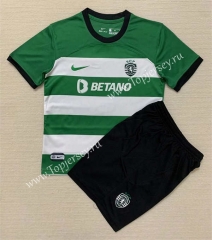 2023-2024 Sporting Clube de Portugal Home White and Green Soccer Uniform-AY
