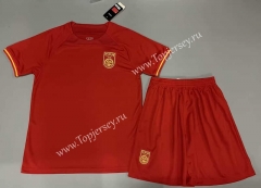( Without Brand Logo ) 2023-2024 China PR Home Red Soccer Uniform-9031