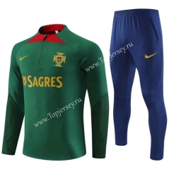 2023-2024 Portugal Green Thailand Soccer Tracksuit