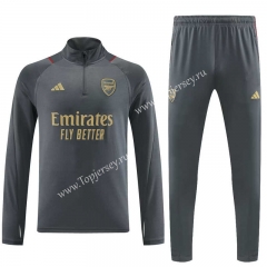 2023-2024 Arsenal Gray Thailand Soccer Tracksuit-4627
