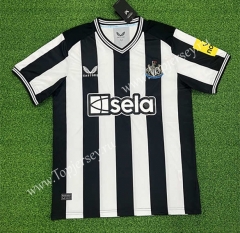 (S-4XL) 2023-2024 Newcastle United Home Black&White Thailand Soccer Jersey AAA-403