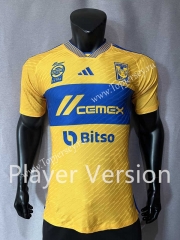 Player Version 2023-2024 Tigres UANL Home Yellow Thailand Soccer Jersey AAA-4691