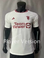 Player Version 2023-2024 Manchester United 2nd Away White Thailand Soccer Jersey AAA-4691