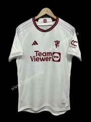 2023-2024 Manchester United 2nd Away White Thailand Soccer Jersey AAA-9755