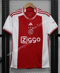 2023-2024 Ajax Home Red&White Thailand Soccer Jersey AAA-888