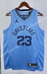 2021  Jordan Limited Version Memphis Grizzlies Blue #23 NBA Jersey-311