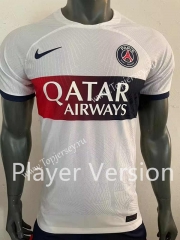 Player Version 2023-2024 Paris Away White Thailand Soccer Jersey AAA-518