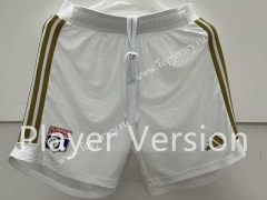 Player Version 2023-2024 Olympique Lyonnais Home White Thailand Soccer Shorts-6886