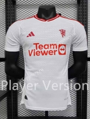 Player Version 2023-2024 Manchester United 2nd Away White Thailand Soccer Jersey AAA-888
