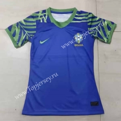 2023-2024 Brazil Away Blue Thailand Women Soccer Jersey AAA-9070