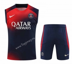 2023-2024 Paris Red&Blue Thailand Soccer Vest Uniform-418