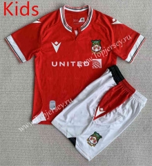 2023-2024 Wrexham Home Red Kids/Youth Soccer Uniform-AY