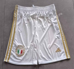 125th Anniversary Italy White Thailand Soccer Shorts-2886