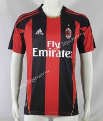 Retro Version 10-11 AC Milan Home Red&Black Thailand Soccer Jersey AAA-503