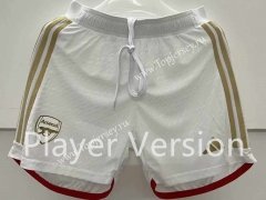 Player Version 2023-2024 Arsenal Home White Thailand Soccer Shorts-6886