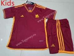 2023-2024 Roma Home Red Kids/Youth Soccer Uniform-507