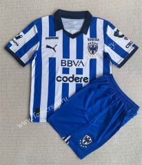 2023-2024 Monterrey Home Blue&White Soccer Uniform-AY