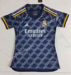 2023-2024 Real Madrid Away Royal Blue Thailand Women Soccer Jersey AAA-708