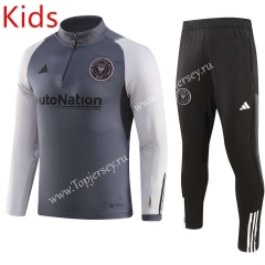 2023-2024 Inter Miami CF Gray Kids/Youth Soccer Tracksuit-GDP