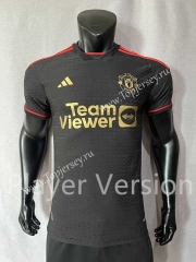 Player Version 2023-2024 Manchester United Black&Gold Thailand Soccer Jersey AAA-4691