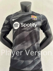 Player Version 2023-2024 Barcelona Goalkeeper Black Thailand Soccer Jersey AAA-2016