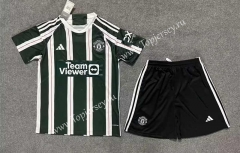 2023-2024 Manchester United Away Dark Green Soccer Uniform-8975