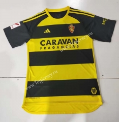 2023-2024 Real Zaragoza Away Yellow&Black Thailand Soccer Jersey AAA-7T