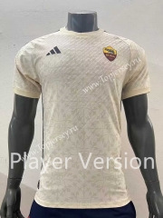 Player Version 2023-2024 Roma Away Beige Thailand Soccer Jersey AAA-518