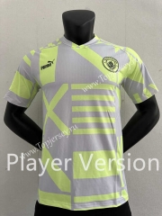Player Version 2023-2024 Manchester City Yellow&Gray Training Soccer Jersey AAA-2016