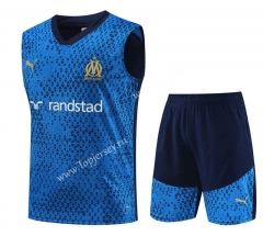 2023-2024 Olympique de Marseille Light Blue Thailand Soccer Vest Uniform
