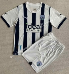 2023-2024 West Bromwich Albion Home Blue&White Soccer Uniform-AY