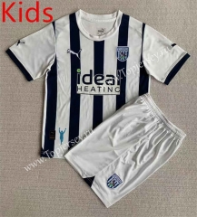 2023-2024 West Bromwich Albion Home Blue&White Kids/Youth Soccer Uniform-AY