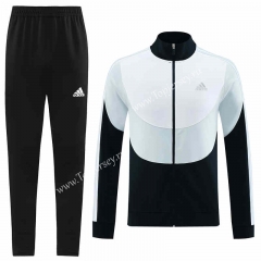 2023-2024 Black&White Thailand Soccer Jacket Uniform-LH