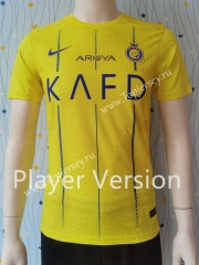 Player Version 2023-2024 Al-Nassr FC Home Yellow Thailand Soccer Jersey AAA-807