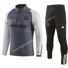 （S-3XL）2023-2024 Inter Miami CF Gray Thailand Soccer Tracksuit-GDP