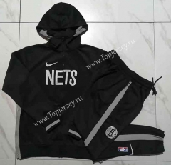 2023-2024 NBA Brooklyn Nets Black Jacket With Hat-815