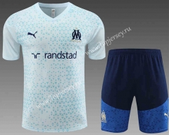 2023-2024 Olympique de Marseille Light Blue Thailand Soccer Uniform