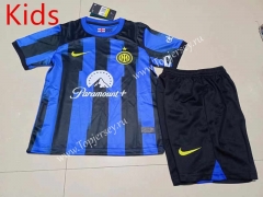 2023-2024 Inter Milan Home Blue&Black Kid/Youth Soccer Uniform-507