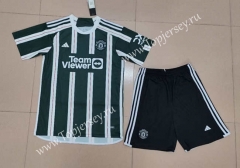 2023-2024 Manchester United Away Dark Green Soccer Uniform-718