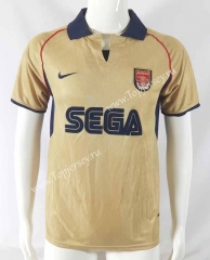 Retro Version 01-02 Arsenal Away Gold Thailand Soccer Jersey AAA-503