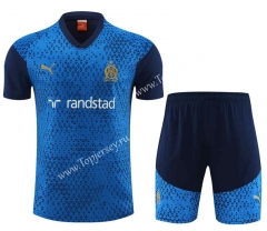 2023-2024 Olympique de Marseille Royal Blue Thailand Soccer Uniform-4627