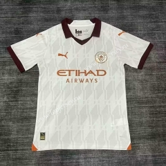 2023-2024 Manchester City Away White Thailand Soccer Jersey AAA-2483