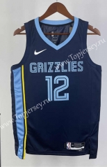 2023 Memphis Grizzlies Away Navy Blue #12 NBA Jersey-311