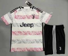 ( Without Brand Logo ) 2023-2024 Juventus Away White Soccer Uniform-9031
