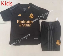 2023-2024 Real Madrid 2nd Away Black Kids/Youth Soccer Uniform-507
