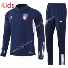 2023-2024 Italy Royal Blue Kids/Youth Soccer Tracksuit-GDP